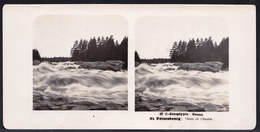 RUSSIA - STEREOSCOPIC PHOTO STEREOSCOPIQUE ** ST PETERSBOURG - CHUTE DE L' IMATRA**  édit. STEGLITZ BERLIN 1905 - Stereoscopic