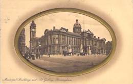 UK ENGLAND Royaume Uni ( Warwickshare ) BIRMINGHAM : Municipal Buildings And Art Gallery - CPA Avec Cadre En Relief - Birmingham