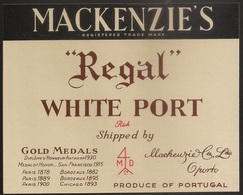 Portugal Port Wine Label - Mackenzie & Cº - Mackenzie's Regal White Port - Vinho Do Porto - Etiquette De Vin Porto - Colecciones & Series