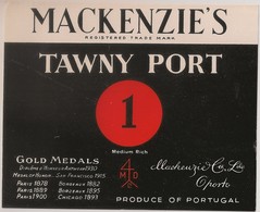 Portugal Port Wine Label - Mackenzie & Cº - Mackenzie's Tawny Port 1 - Vinho Do Porto - Etiquette De Vin Porto - Colecciones & Series