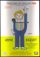 Carte Postale : Anne Baquet (2e Année) - Théâtre Du Balcon - Avignon - Illustration Savignac - Savignac