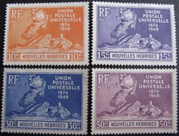 DF50500/1 - NOUVELLES HEBRIDES - UNION POSTALE UNIVERSELLE 1874-1049 - SERIE COMPLETE - N°137 à 140 (*) - Unused Stamps
