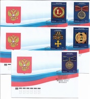 Russia 2018 Cachet 5 FDCs State Awards Of The Russian Federation,Medals,VF MNH**,Compete Issue !! - FDC