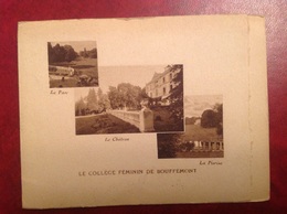 Carte Publicitaire Le Collège Féminin De Bouffemont - Bouffémont