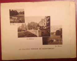 Carte Publicitaire Le Collège Féminin De Bouffemont - Bouffémont