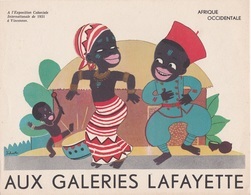 AFRIQUE OCCIDENTALE -  Aux Galeries Lafayette - A L'Exposition Coloniale 1931. Buvard Publicitaire Dessiné Par Sylvestre - Autres