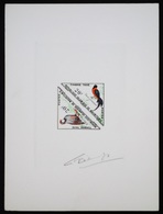 Mauritanie T46/7 Epreuve D'artiste Signé Multicolore.Mauritania Artist Signed Die Proof. Birds, Oiseaux, Fauna - Moineaux