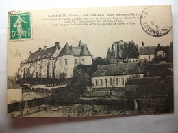 Carte Postale Lucheux (80) Le Chateau Vue D'ensemble (Petit Format Noir Et Blanc Oblitérée Timbre 5 Centimes ) - Lucheux