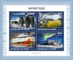 NIGER 2018 MNH Antarctica Antarktis Antartique Animals Birds M/S - IMPERFORATED - DH1902 - Fauna Antártica