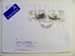 Cover Denmark Old Ships Boats Map Viking - Lettres & Documents