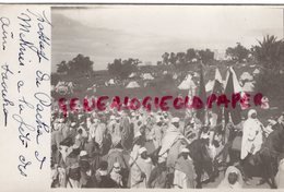 Delcampe - MAROC- MEKNES- PASSAGE DU PACHA A LA FETES   - RARE CARTE PHOTO - Meknes