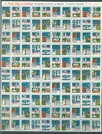 USA  - 1973 -  MNH/** - SHEET OF 100 GREETINGS - TWELVE DAYS OF CHRISTMAS EMPHYSEMA AIR POLLUTION  - Lot 18907 - Sheets