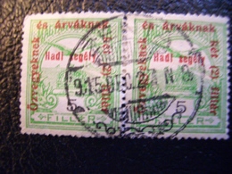 Hungary, 1915, Hungarian Royal Post, Pair, Postal Stamps Zenta (Senta, Serbia) - Nuevos