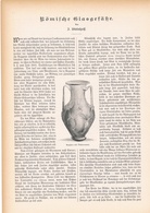 102 Römische Glasgefäße Flaschen Krug Urne 1 Artikel 15 Bildern Von 1894 !! - Sonstige & Ohne Zuordnung