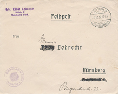 316/28 - LIEGE 14/18 - Enveloppe Feldpost LUTTICH 2 1916 Vers Allemagne - Cachet  Meldeamt Zwigstelle  VISE - Duits Leger