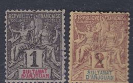 Anjouan N° 1 / 2 O Type Groupe :  Les 2 Valeurs  Oblitérations Très Faible Sinon TB - Unused Stamps