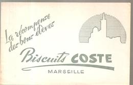 Buvard Biscuit COSTE Marseille La Récompense Des Bons élèves - Cake & Candy