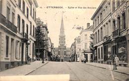 Etterbeek - Eglise Et Rue Des Rentiers (animée, Pharmacie, Lagaert, 1910) - Etterbeek