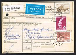 1973. Walruses. 10 Kr. Brown + 6 Kr. + 1 Kr. On Adressekort To Upernavik From  JAKOBS... (Michel 83) - JF104357 - Covers & Documents