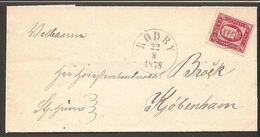 1875. Official. 8 Øre Rosa. Perf. 14x13½ RØDBY 22 8 1878. (Michel D6YA) - JF120098 - Dienstmarken