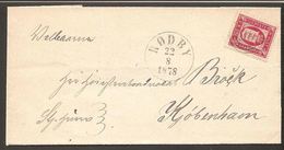1875. Official. 8 Øre Rosa. Perf. 14x13½ RØDBY 22 8 1878. (Michel D6YA) - JF120098 - Dienstzegels