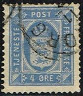 1875. Official. 4 Øre Ultramarin. Perf. 14x13½ (Michel D5yba) - JF158722 - Dienstmarken