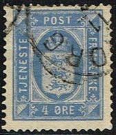 1875. Official. 4 Øre Ultramarin. Perf. 14x13½ (Michel D5yba) - JF158722 - Officials