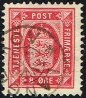 1899. Official. 8 Øre Rosa. Perf. 12½ LANGESKOV (Michel D6YB) - JF160907 - Officials