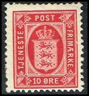 1911. Officialt. 10 Øre Red. Perf. 12 3/4, Wm. New Crown. (Michel D10A) - JF309682 - Dienstzegels