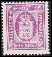 1919. 15 øre Violet. (Michel D.18) - JF317045 - Dienstzegels