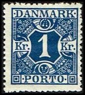 1921. Postage Due. Porto. 1 Kr. Blue (Michel P17) - JF316944 - Port Dû (Taxe)