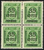 1912. Surcharge. 35 Øre On 32 Øre Green Official Stamp. One Stamp Never Hinged. (Michel 62) - JF168331 - Ongebruikt