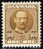 1907. King Frederik VIII. 100 Øre Olive-brown (Michel 59) - JF158593 - Unused Stamps