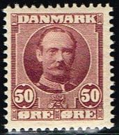 1907. King Frederik VIII. 50 Øre Red-lilac (Michel 58) - JF158599 - Ungebraucht