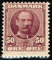 1907. King Frederik VIII. 50 Øre Red-lilac (Michel 58) - JF158600 - Ungebraucht