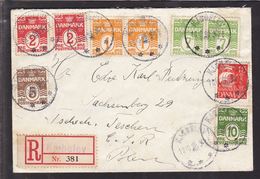 1926. Numeral. 7 Øre Light Green X 2, 1 øre X 2, 2 øre X 2, 5 øre , 10 øre + 15 øre K... (Michel 166) - JF111206 - Covers & Documents