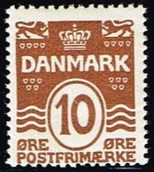 1930. Numeral. 10 Øre Redbrown (Michel 184 (AFA 185a)) - JF158560 - Nuovi