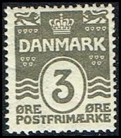 1905. Numeral. 3 Øre Grey. Perf. 12 3/4  (Michel 44A) - JF309738 - Unused Stamps