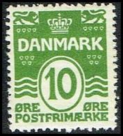 1921. Numeral. 10 Øre Green (Michel 120) - JF309743 - Unused Stamps