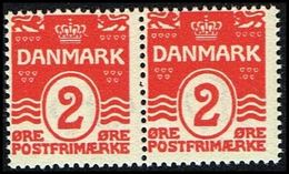 1917. Numeral. 2 Øre Red-carmine. Perf. 14.  (Michel 43B) - JF317100 - Ungebraucht