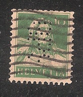 Perfin/perforé/lochung Switzerland No YT161 1921-1942 William Tell BPS  Banque Populaire Suisse Lausanne - Gezähnt (perforiert)