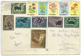 CARTE POSTALE / SANT MARIN / TIMBRES HOROSCOPE - Lettres & Documents