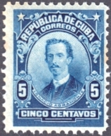 1911-144 CUBA REPUBLICA. 1911. 5c. IGNACIO AGRAMONTE. PATRIOTAS. Ed.192. MNH. - Nuevos