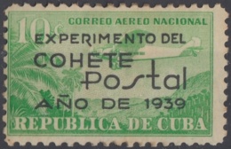 1939-203 CUBA REPUBLICA. 1939. Ed.333. COHETE POSTAL ROCKET. GOMA ORIGINAL LIGERAS MANCHAS. - Ungebraucht