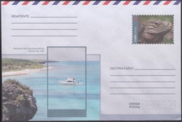 2018-EP-27 CUBA 2018 UNUSED NACIONAL POSTAL STATIONERY. GUANAHACABIBES BEACH, LIZARD. - Covers & Documents