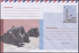 2018-EP-55 CUBA 2018 UNUSED INTERNACIONAL POSTAL STATIONERY. CAÑONES, CANNONS, OLD ARM. - Cartas & Documentos