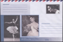 2018-EP-56 CUBA 2018 UNUSED INTERNACIONAL POSTAL STATIONERY. ALICIA ALONSO, BALLET. - Covers & Documents