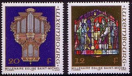 Luxemburg 1987 Mi 1176 - 1177,100 St. Michael's Church Stained Glass Brocker Organ Prospect MHN** W925 - 1965-91 Giovanni