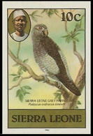 SIERRA LEONE 1980 Birds Parrot 10c Imp.1982 Wmk CA IMPERF. - Oies