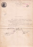 Romania, 1916, Bucuresti City Hall Certificate - Revenue / Fiscal Stamp / Cinderella - Fiscale Zegels